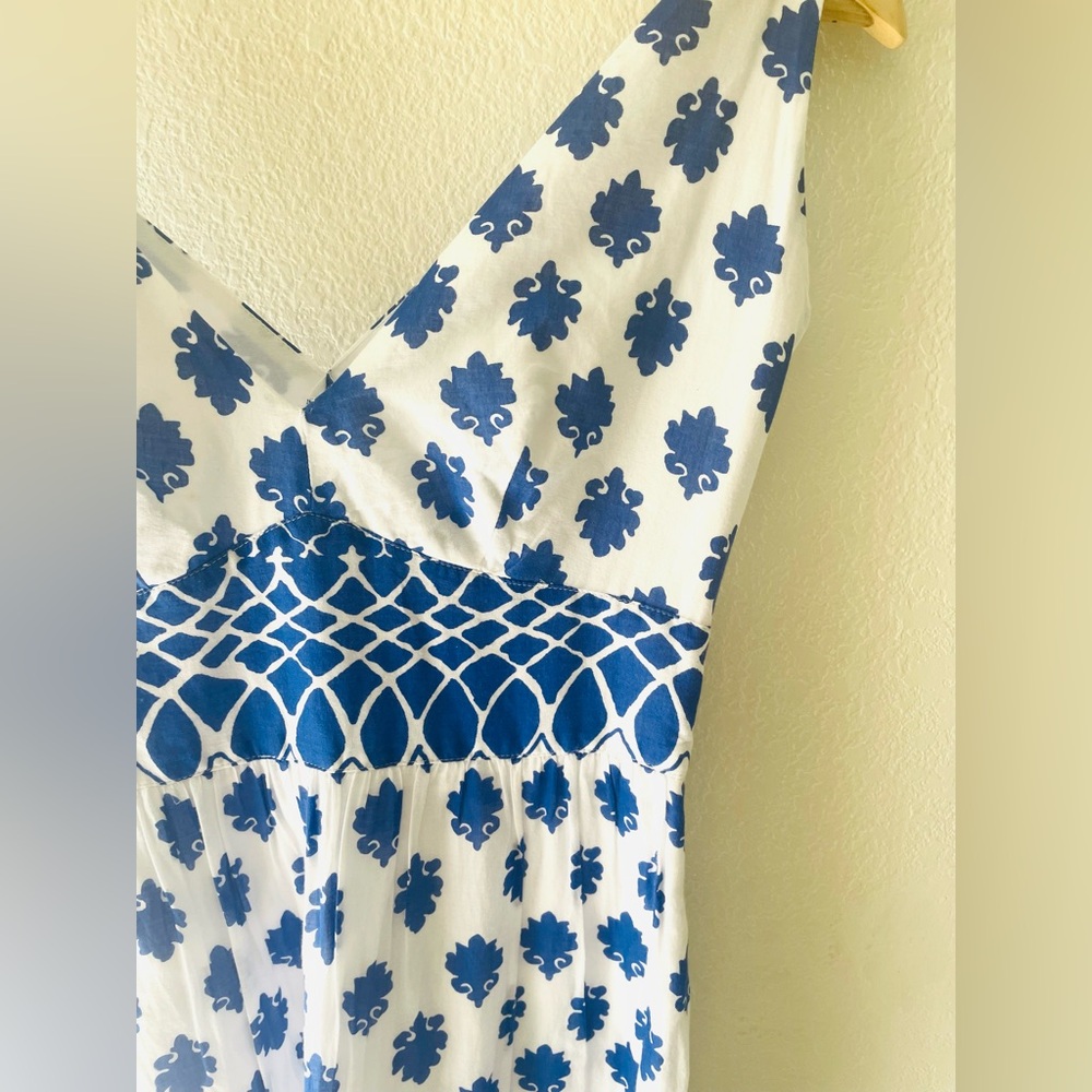 J. Crew Santorini Block Print Maxi Dress, Size 00 - Picture 4 of 4